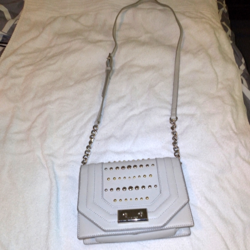 Nine West White Studded Cross Body